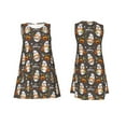 thumbnail image 7 of Daiia Gnome And Pumpkin Print Women's Dresses 2025 Trendy Short sleeve Dresses Casual Baggy Flowy Maxi Sun Dresses, 7 of 7