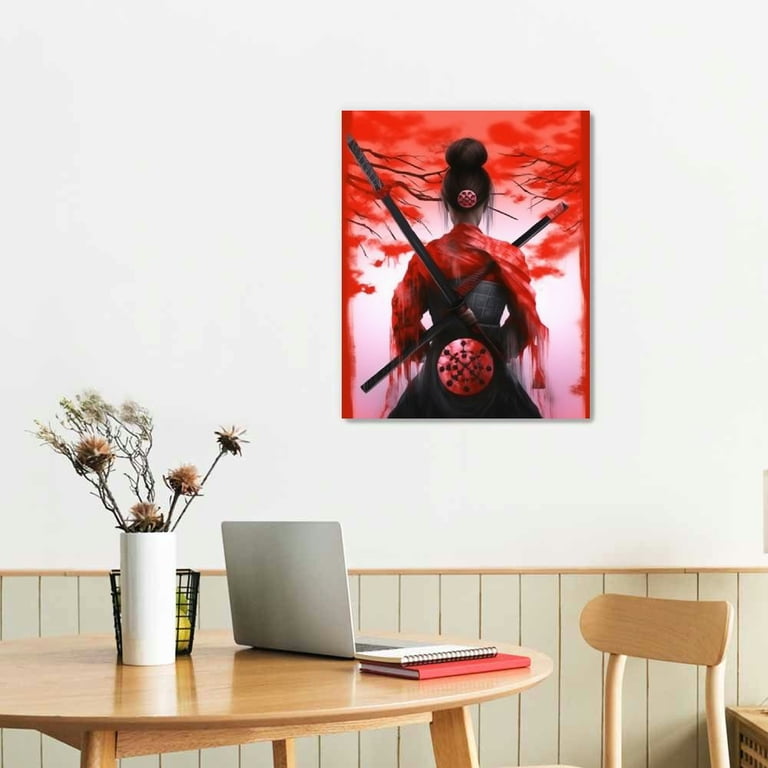 Geisha Samurai Poster By Graphic Japanese Displate Japanese Art