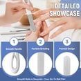 thumbnail image 3 of FACEGA Nail File,Double-Sided Nail Filing Metal Nail Files for Women,Hollow Teardrop-Pattern Handle Manicure Tools Nails Stuff, 3 of 7