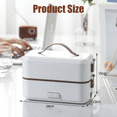 Electric Lunch Box Food Heater, Portable Heated Lunch Box for Work Student Food Heating, Double