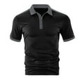 thumbnail image 5 of Fnooota Mens Polo Shirts Clearance, Collared Casual Summer Workout Short Sleeve Shirts Black Size XL, 5 of 5