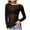 Black, variant on WUANDIXFA Women Y2K Long Sleeve Women's See Through Long Sleeve Seamless Arm Top Mesh Shirt Blouse Blue,XL
