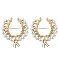 thumbnail image 1 of Shisuyan 2Pack Scarf Brooch Golden Chic Design Synthetic Material Decoration for Special Occasions, 1 of 8