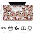 thumbnail image 5 of Long Mouse Pads for Desk,Beige Baseballs with Flowers Pattern Desk Mats on Top Of Desks, Desk Mouse Pad Extra Large with 3mm Non-Slip Base and Stitched Edge for Gaming,Office,Work,Home 47.3"x23.6", 5 of 6