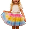 thumbnail image 4 of MHFRRA Toddler Tutu Skirt Graduated Color Rainbow Dress for Girls Elastic Waist Party Gown with Flowy Skirt One Size, 4 of 4