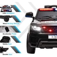 thumbnail image 4 of UHOMEPRO Kids 12 Volt Ride On Toys Police Car with Remote Control, Black, W13962, 4 of 10