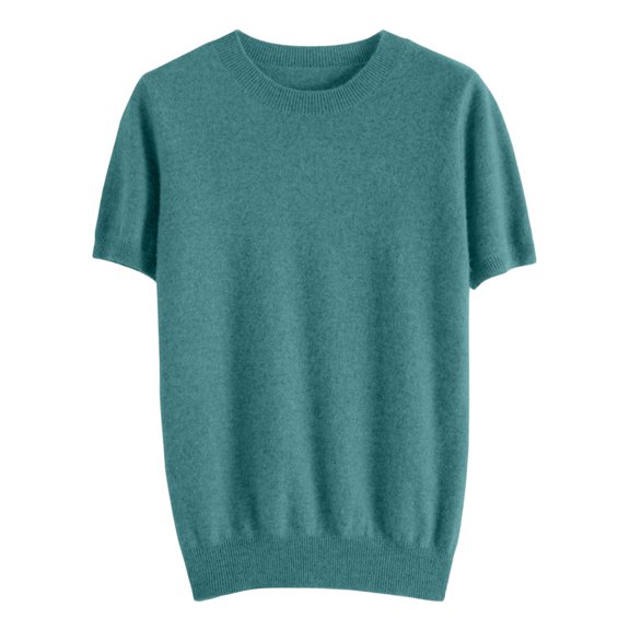 XEDZYT Womens Summer Tops Crewneck Knit Short Sleeved Shirts Lightweight Soft Blouse Size XL