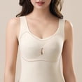thumbnail image 4 of Camiseta térmica sin mangas con cuello redondo para mujer, chalecos acolchados con sujetador, almohadillas para el pecho, ropa interior, capa base, camiseta suave de invierno (XL), 4 of 7