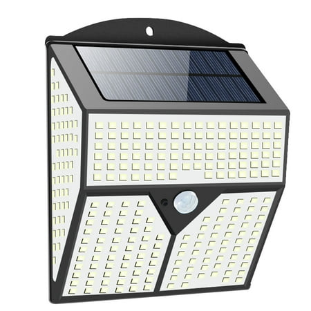 

walmeck Solar Lamp Outdoor Human Induction Courtyard Wall Lamp Waterproof IP65 60㎡ Lighting Area White Light 318LED 436LED