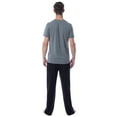 thumbnail image 4 of Intimo Men's 2 Piece Pajama Set Cotton/Poly Blend Jersey Knit Lounge Pants With Soft T-Shirt Top, 4 of 6