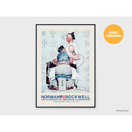POSTER Norman Rockwell Brooklyn Museum New York 1972 Exhibition Original Vintage Poster, American Illustration Art - Poster #0050-UNFRAMED