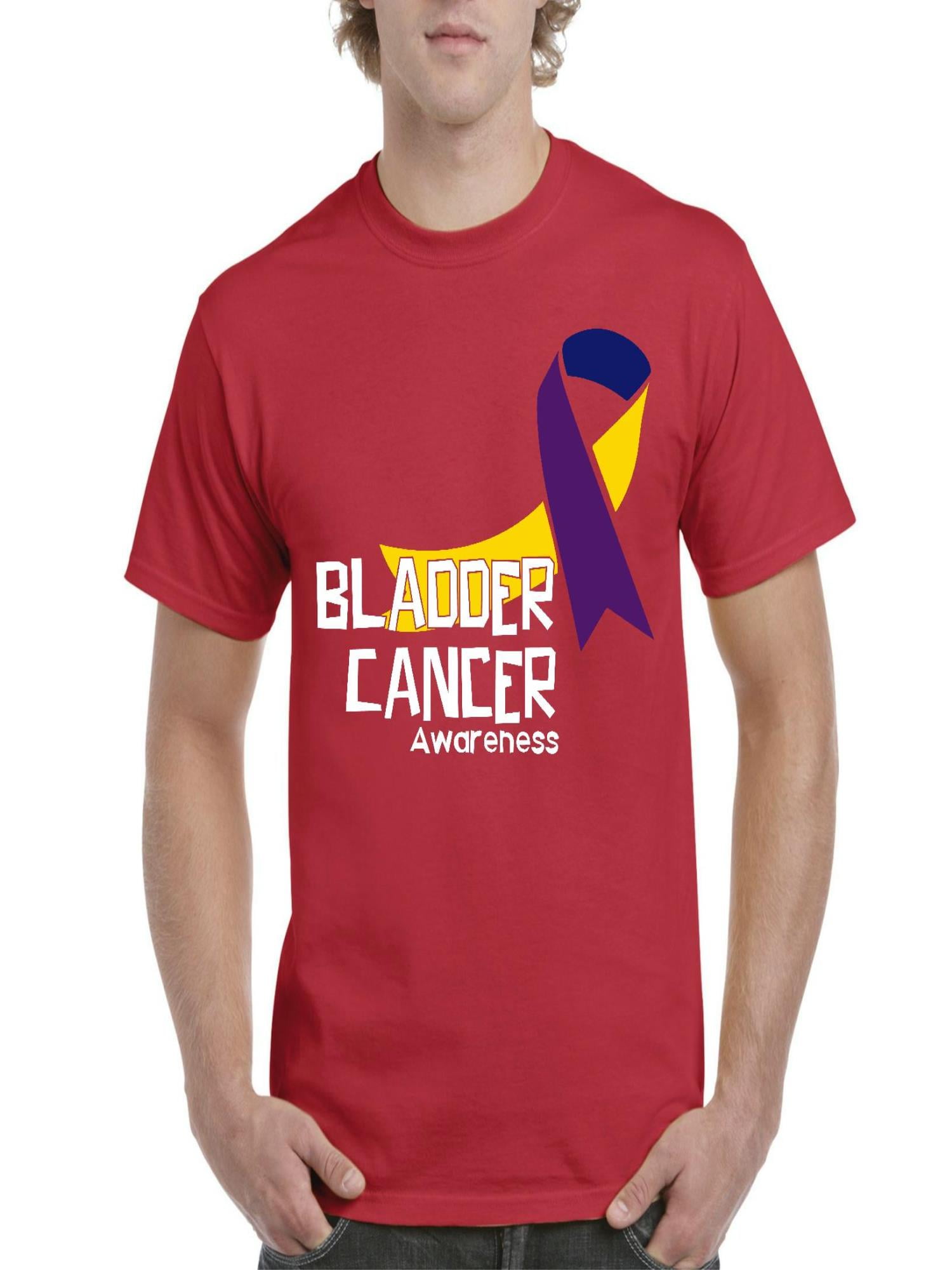 IWPF - Mens Bladder Cancer Awareness Ribbon Short Sleeve T-Shirt