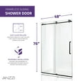 thumbnail image 5 of Anzzi SD-AZ8077-01CH 48 x 76 in. Leon Series Frameless Sliding Shower Door with Handle, Chrome, 5 of 10