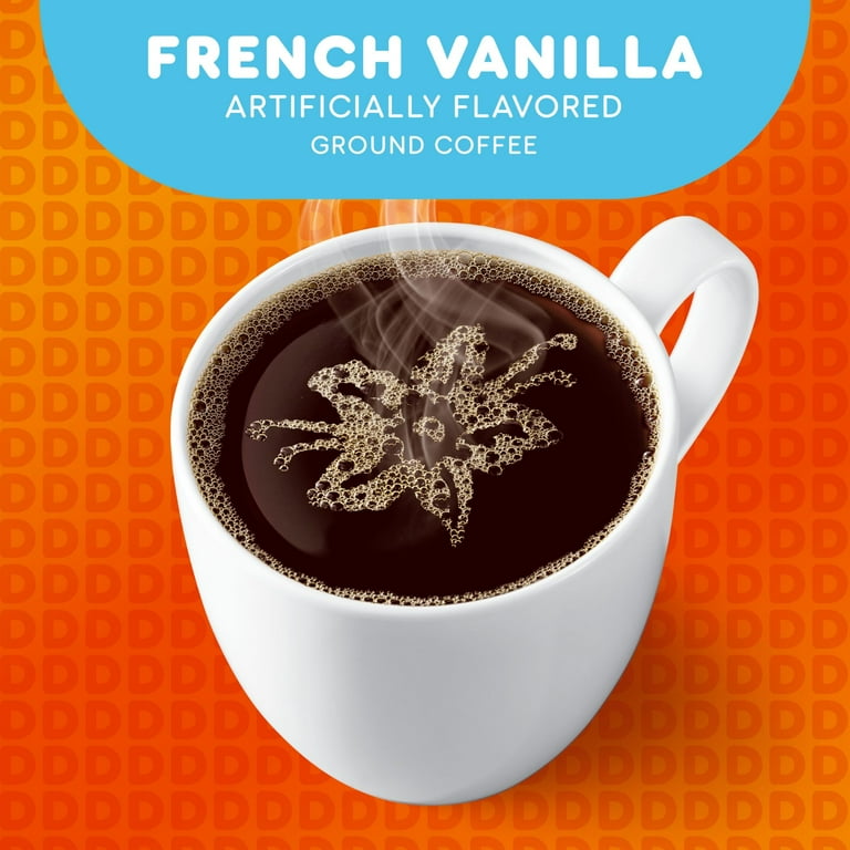 Dunkin French Vanilla Artificially Flavored Coffee K Cup Pods 22 Count Box
