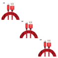 thumbnail image 4 of Seitruly Cable de carga Tipo-C Cable de carga rápida Cable de datos trenzado de nailon Accesorio para cable de teléfono, 1 metro, rojo Rojo 1 metro 3Conjunto, 4 of 6