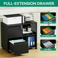 thumbnail image 5 of Fesbos File Cabinet with Lock, Metal Rolling  Storage Cabinet for Home Office Organization,2 Drawer Lateral Filing Cabinet with Hooks for Letter/Legal/A4 Size, 5 of 8