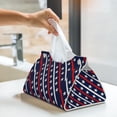 thumbnail image 5 of Goofa Patriotic Star Pattern Triangle Square Tissue Box Cover, Modern PVC Leathe Facial Paper Holder,Decorative Holder/Organizer for Bathroom Vanity Countertop, 5 of 9