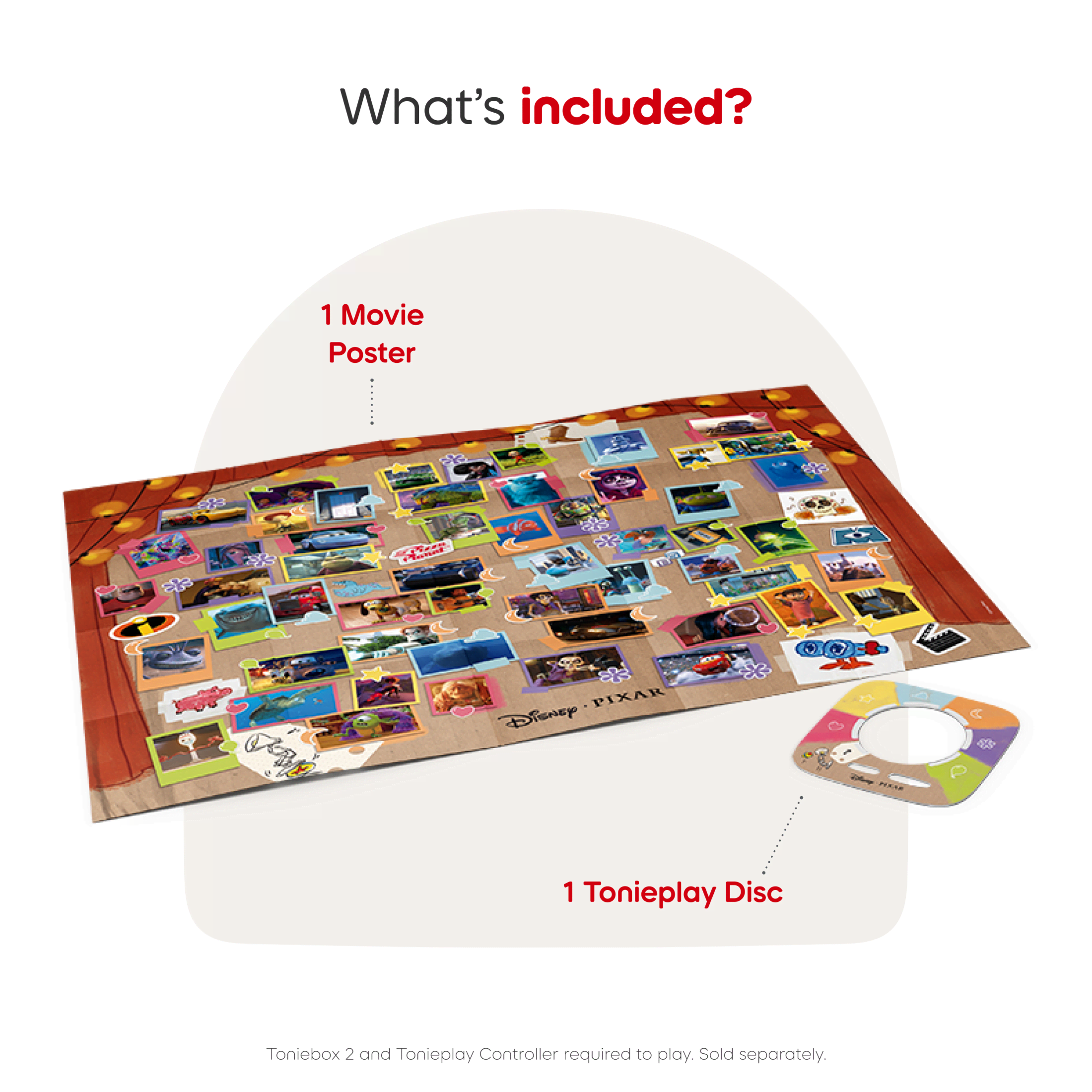 tonies Disney Pixar: Scene Searchers Tonieplay Game, Requires Toniebox 2 and Controller, Age Group 5+