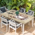 thumbnail image 2 of Vintage Coffee Table Cloths for 3 Foot Rectangle Tables, Modern Farmhouse Coffees Brown Retro Patio Waterproof Elastic Fitted Tablecloths, Washable Rectangular Table Cover for Camping, 2 of 8