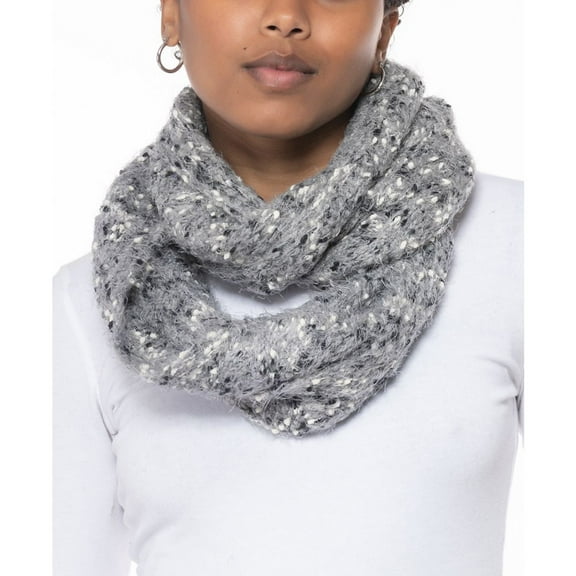 Inc International Concepts Women's Popcorn Speckled Infinity Scarf Gray Size OSFA