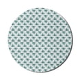thumbnail image 1 of Exotic Mouse Pad for Computers, Palm Split Leaves Simplistic Pattern in Continuous Form, Round Non-Slip Thick Rubber Modern Gaming Mousepad, 8" Round, Night Blue Cadet Blue, by Ambesonne, 1 of 2