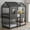 Gray, variant on Antique White Twin over Twin Bunk Bed Wood Loft Bed with Roof, Window, Guardrail, Ladder