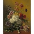 thumbnail image 2 of Georgius Jacobus Johannes van Os 15x18 Black Ornate Wood Framed Double Matted Museum Art Print Titled - Still Life with Flowers (1820), 2 of 5