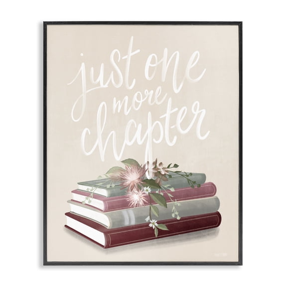 Stupell Industries One More Chapter on Beige Black Framed Giclee Art, design by House Fenway