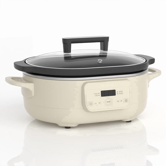 MAGNIFIQUE 6 QT Programmable Slow Cooker - Oatmeal