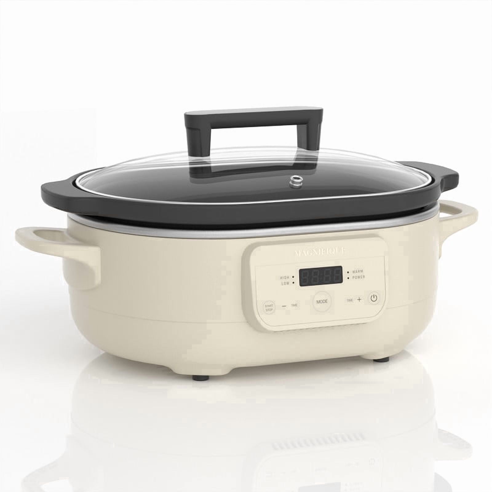 MAGNIFIQUE 6 QT Programmable Slow Cooker - Oatmeal