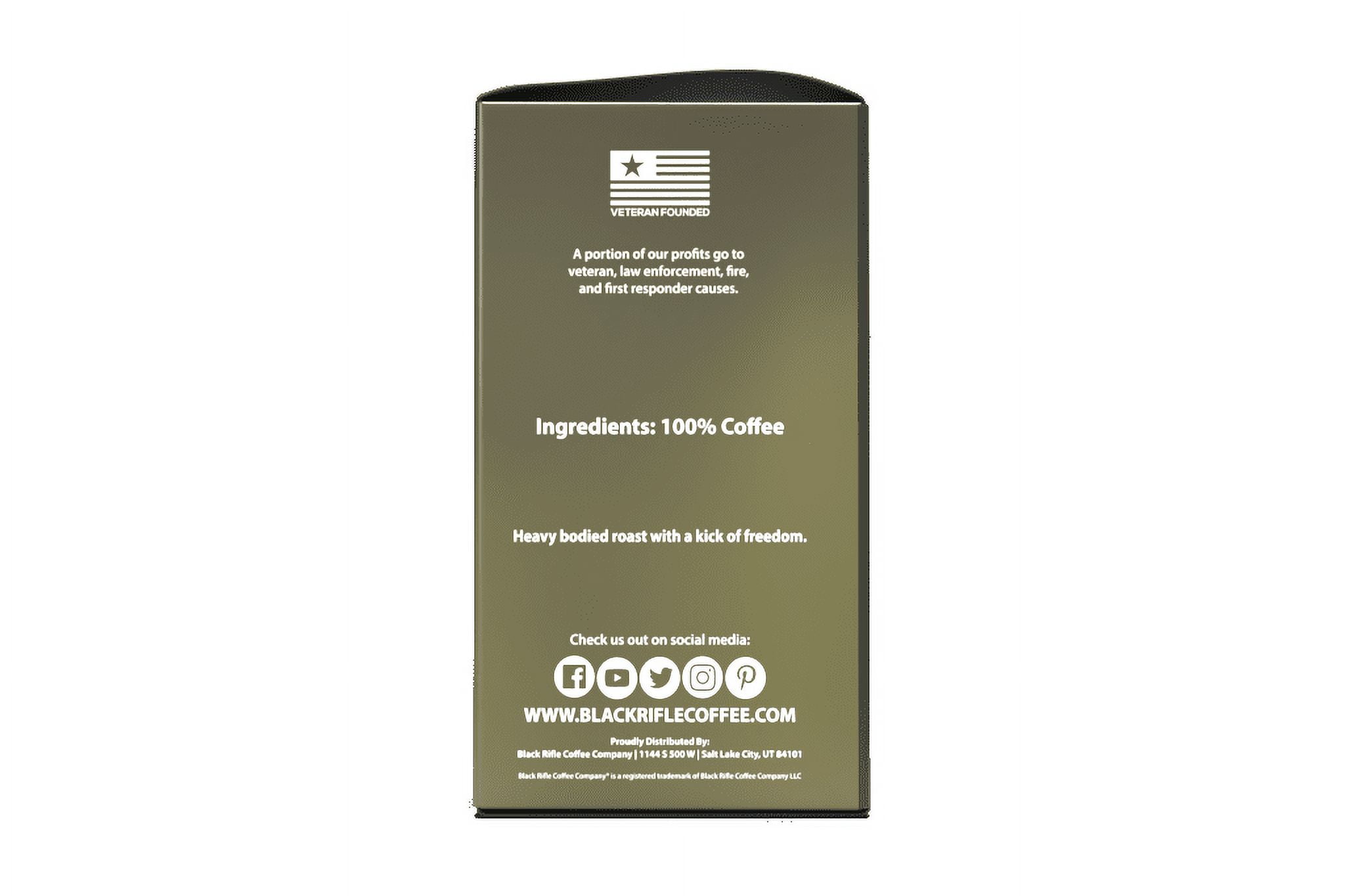 Black Rifle Coffee Company Freedom Fuel K Cups Pods, Dark Roast, 22 Ct