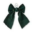 thumbnail image 4 of Green Pearl Beaded Decorative Christmas Bow, 6", by My Texas House, 4 of 5