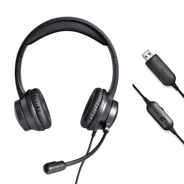 Onn Usb Stereo Headset With Built In Microphone And In Line Volume Control 6 Ft Cord Walmart Com Walmart Com