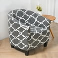 thumbnail image 2 of Abbracc Club Chair Slipcover, Stretch Spandex Removable Geometric Pattern Armchair Covers, Sofa Cover Furniture Protector Arm Chair Cover Gray, 2 of 6