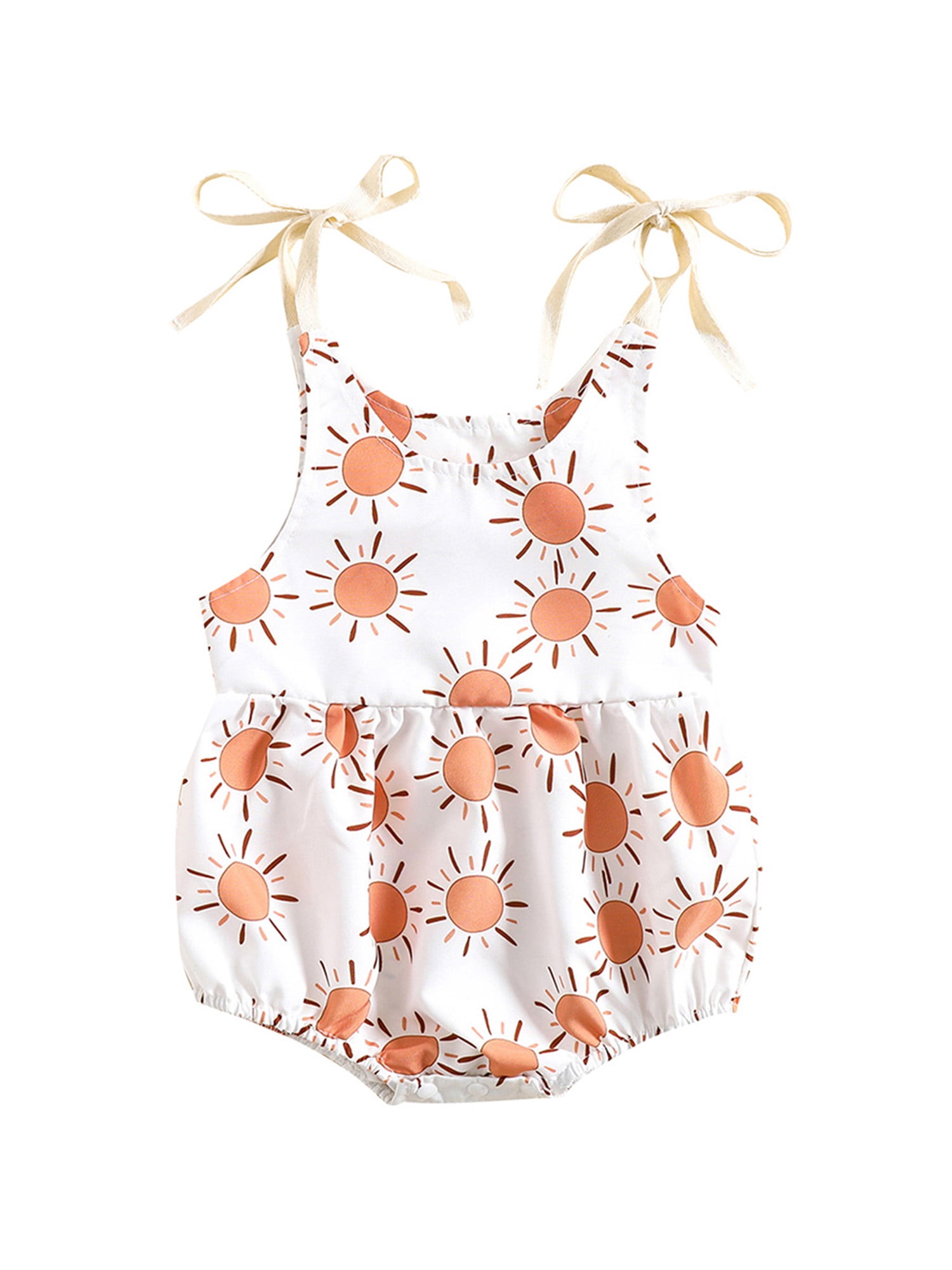 Trendy Cute Newborn Infant Baby Animal Print Backless Sleeveless Romper Jumpsuit 