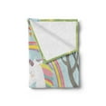 thumbnail image 2 of Childish Soft Flannel Fleece Throw Blanket, Born to Be a Unicorn Lettering Along a Little Child Fairytale Rainbow Clouds, Cozy Plush for Indoor and Outdoor Use, 70" x 90", Multicolor, by Ambesonne, 2 of 5
