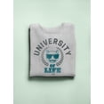 thumbnail image 3 of University of Life - Dark Emoji College Style Graphic Men's Sweatshirt, 3 of 4