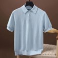 thumbnail image 3 of Camisas Polo para Hombre Ropa de Trabajo de Verano Camiseta de Manga Corta Ropa de Negocios Hilo Transpirable Camisa Fresca, 3 of 4