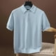thumbnail image 3 of Camisas Polo para Hombre Ropa de Trabajo de Verano Camiseta de Manga Corta Ropa de Negocios Hilo Transpirable Camisa Fresca, 3 of 4