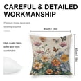 thumbnail image 2 of flowers butterflies watercolor Linen toss pillowcase decoration pillowcase gifting preferred 18x18 inch cushion cover 2 sets sofa pillowcase sofa bedroom living room car, 2 of 8