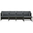 thumbnail image 3 of vidaXL 4 Piece Garden Lounge Set with Cushions Poly Rattan Grey, 3 of 5