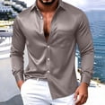 thumbnail image 2 of Kezqiaxn White Button Down Shirt Men Long Sleeve Collared Business Work Shirts with Pocket Plus Size Fashion Fall Winter Clothes, 2 of 5
