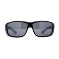 thumbnail image 2 of Xloop Mens Wrap Around Biker Style Plastic Sport Sunglasses Black Grey Black, 2 of 4