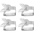 thumbnail image 1 of Set Of 4 Stainless Steel Tablecloth Clips Clamps Table Cloth Clips Table Cloth Holder Covers (butterfly), 1 of 5