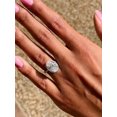 thumbnail image 1 of 1Pc 3ct oval Moissanite Engagement Ring Handmade Sterling Silver Rings With Gift Box For Her With Anniversary Gift Idea Valentines Gift For Wife Fine Jewelry Gift (Randomly send box colors), 1 of 5