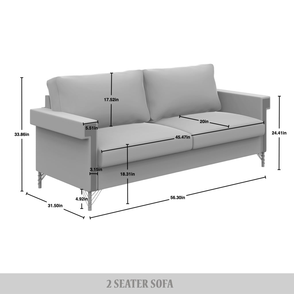 Castle Place Glam Velvet Upholstered Loveseat, Navy Blue