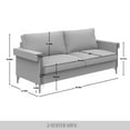 thumbnail image 5 of Castle Place Comtemporary Glam Velvet Upholstered Loveseat, Fawn Grey, 5 of 5