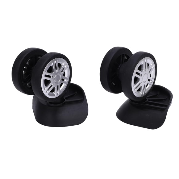 Ruedas Giratorias Para Maleta De Equipaje, Absorción De Impactos, Doble Universal, Negras, 2 Piezas, Ruedas Silenciosas Para Maleta De Equipaje Para Reemplazo