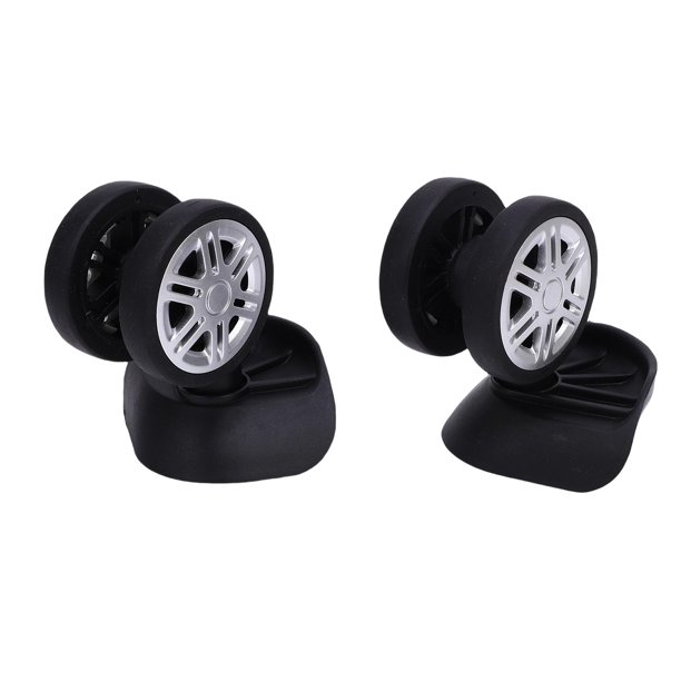 Ruedas Giratorias Para Maleta De Equipaje, Absorción De Impactos, Doble Universal, Negras, 2 Piezas, Ruedas Silenciosas Para Maleta De Equipaje Para Reemplazo