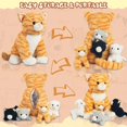 thumbnail image 3 of Gato de peluche con bebés dentro de mamá embarazada, naranja, 3 of 6